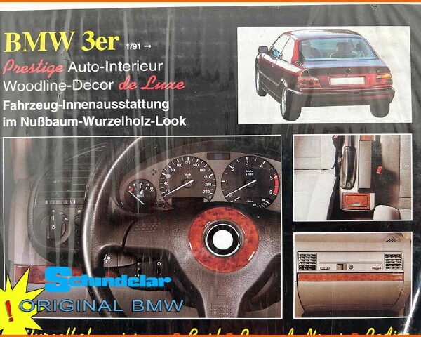 BMW 3er Serie - Nussbaum Wurzel Holz Innenausstattung 10 Teile - lišty interiér dřevo